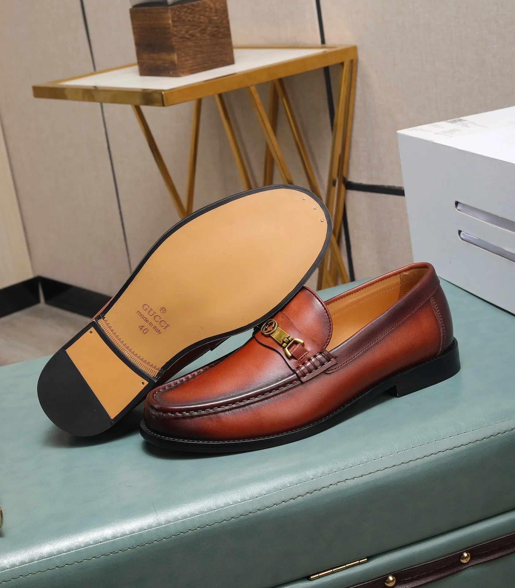 Men's shoes 💰580 📛📛Original (water-dyed cow lining) Gucci GUCCI official website formal shoes 🌀 Italian 🇮🇹 imported cowhide ➕ top imported water-dyed cowhide lining 💋 fine handmade original bottom, the real thing looks better when photographed in person Standard size 38-44